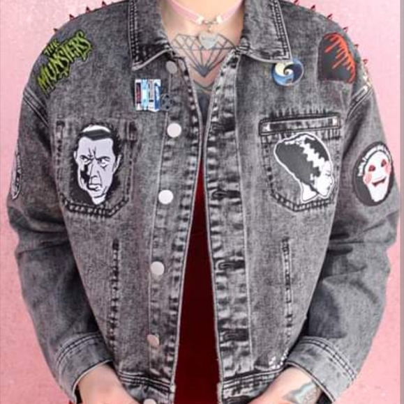 SOLD! Nosferatu pt.2! Horror movie lovers acid washed denim- CLAIMED! - Picture 16 of 16